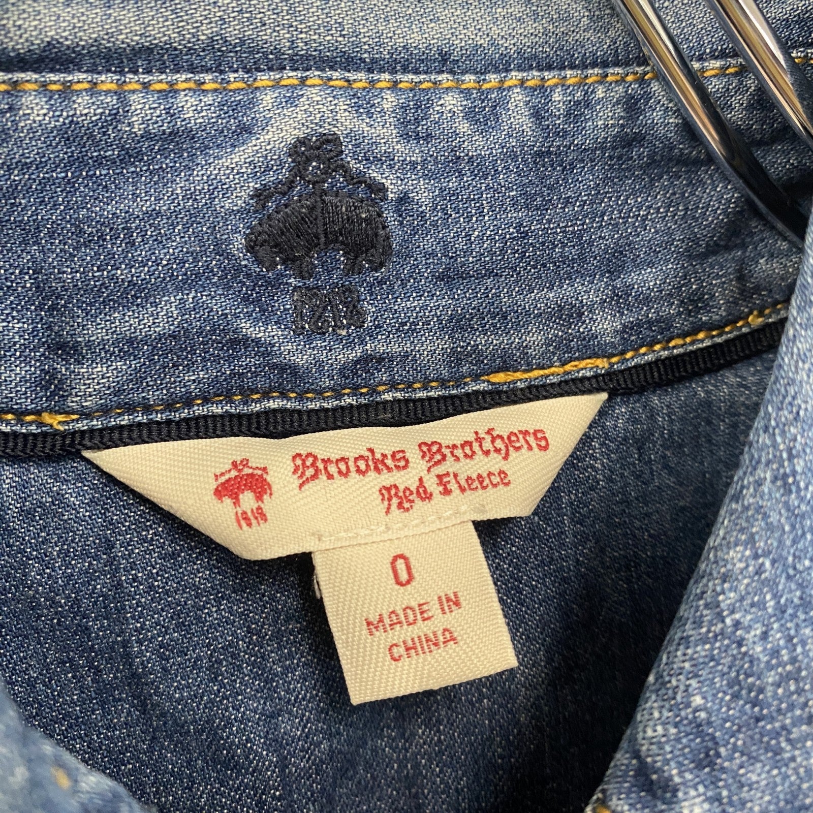 Brooks Brothers　ブルックスブラザーズ　長袖デニムシャツ　インディゴ　0サイズ
