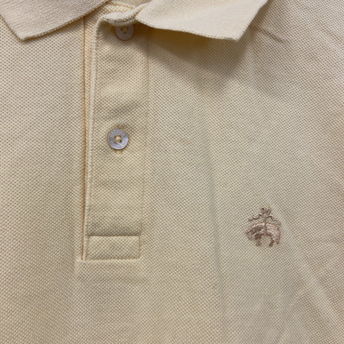 Brooks Brothers　ブルックスブラザーズ　半袖ポロシャツ　黄色　パステルイエロー　Mサイズ