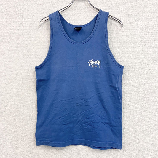 STUSSY　ステューシー　タンクトップ/ノースリーブ　スーベニア　デアロゴ　青　ブルー　Sサイズ