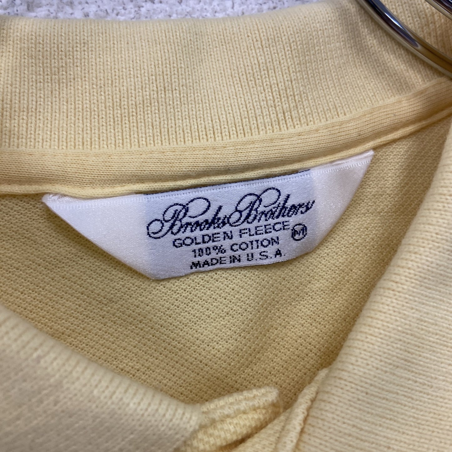 Brooks Brothers　ブルックスブラザーズ　半袖ポロシャツ　黄色　パステルイエロー　Mサイズ