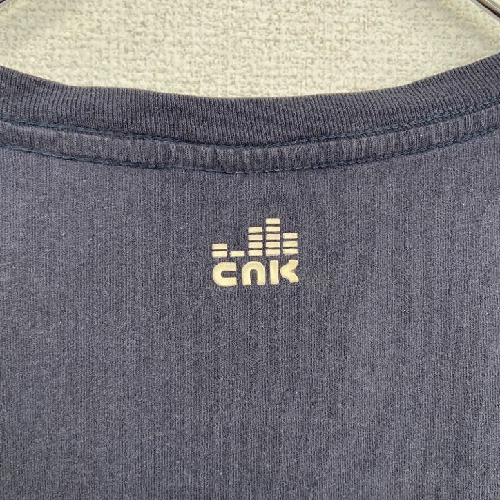 古着 used　CNK　半袖スポーツプリントTシャツ　バスケットボール　レトロデザイン　クルーネック　黒　ブラック　XLサイズ