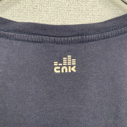古着 used　CNK　半袖スポーツプリントTシャツ　バスケットボール　レトロデザイン　クルーネック　黒　ブラック　XLサイズ