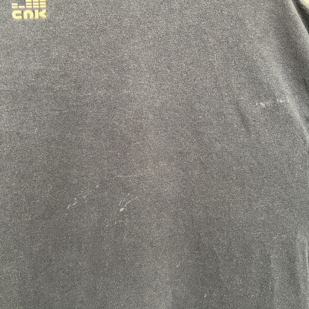 古着 used　CNK　半袖スポーツプリントTシャツ　バスケットボール　レトロデザイン　クルーネック　黒　ブラック　XLサイズ