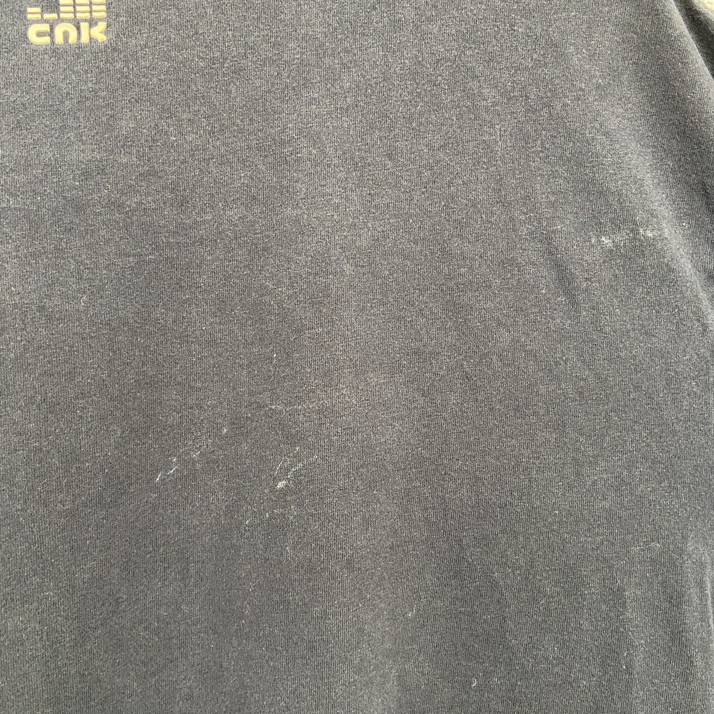 古着 used　CNK　半袖スポーツプリントTシャツ　バスケットボール　レトロデザイン　クルーネック　黒　ブラック　XLサイズ