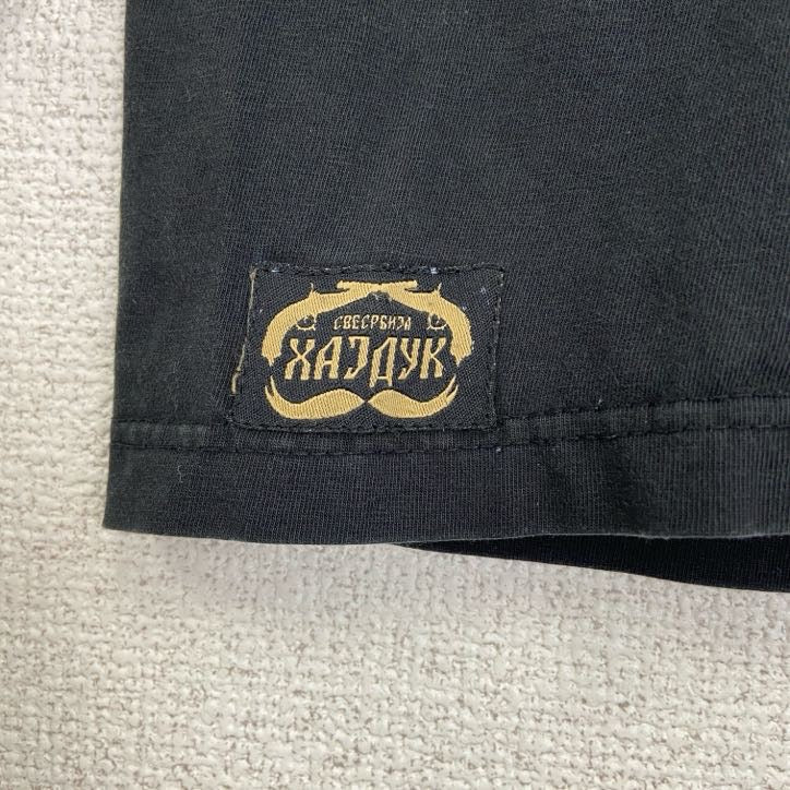 古着 used　XAJAYK　半袖プリントTシャツ　ドクロ　骸骨　レトロデザイン　クルーネック　黒　ブラック　