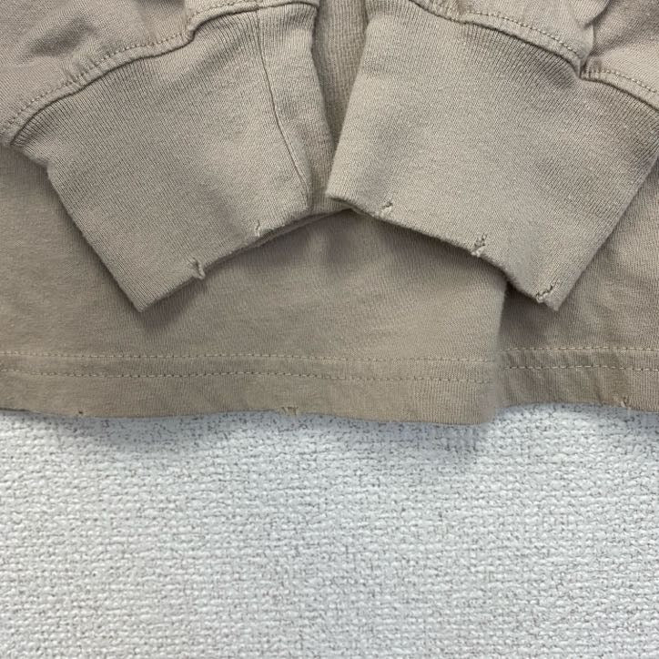古着 used　長袖バンドプリントTシャツ　メタリカ　音楽　メタル　ベージュ　レトロデザイン　クルーネック　Mサイズ