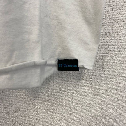 古着 used　Ed Sheeran　エドシーラン　七分袖プリントライブTシャツ　レトロ　クルーネック　白　ホワイト　Sサイズ