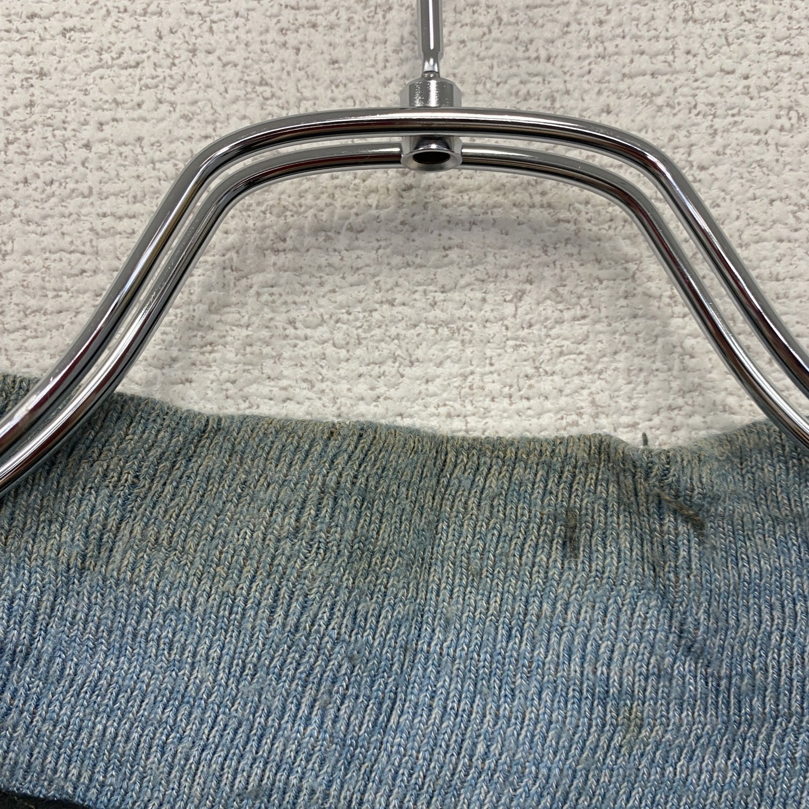～90s　AUBUN SPORT WEAR　デニムスタジャン/スタジアムジャケット　刺繍ロゴ　ヴィンテージ　インディゴ　Lサイズ
