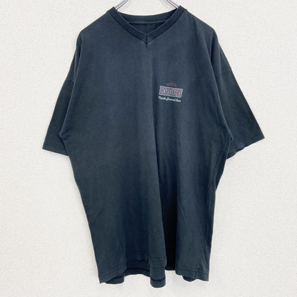 古着 used　半袖プリントTシャツ　Vネック　バックプリント　レトロデザイン　DESPERADOS　黒　ブラック　