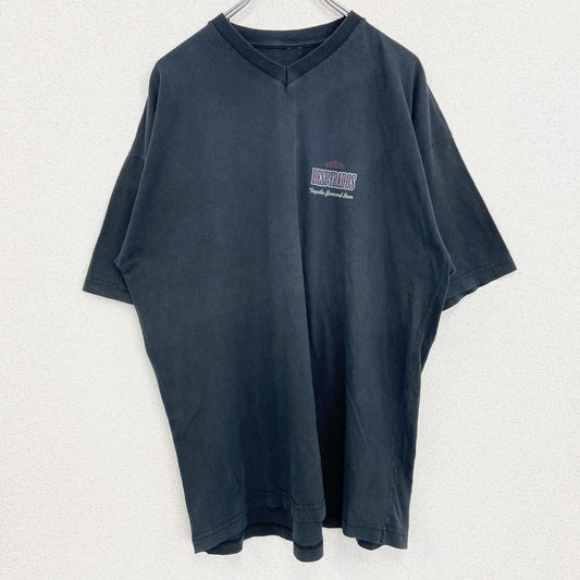 古着 used　半袖プリントTシャツ　Vネック　バックプリント　レトロデザイン　DESPERADOS　黒　ブラック　