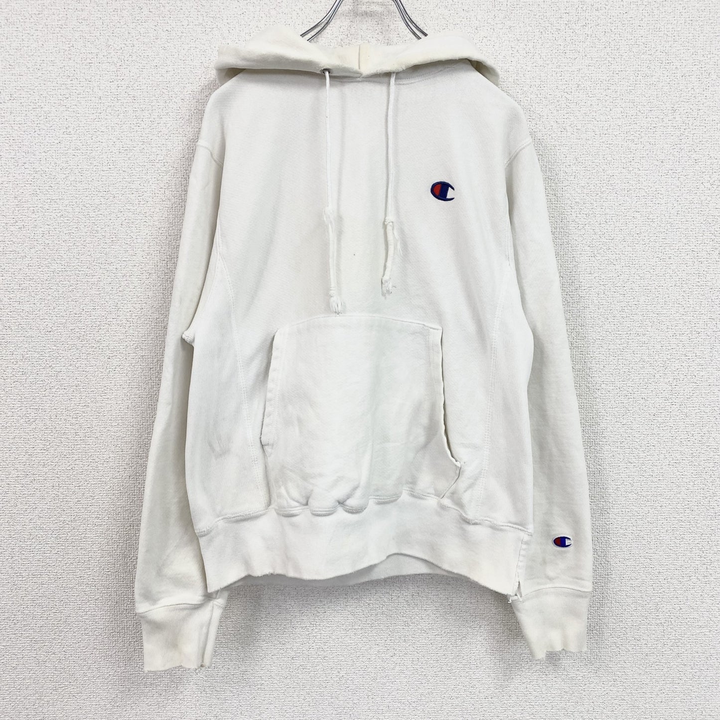 Champion　チャンピオン　リバースウィーブ　スウェットパーカー/フーディー　白　ホワイト　Sサイズ