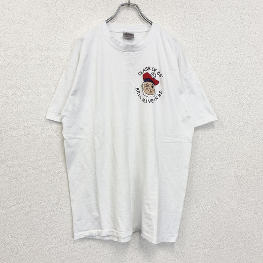 90s　ONEITA　オニータ　半袖プリントTシャツ　ヴィンテージ　シングルステッチ　白　ホワイト　XLサイズ