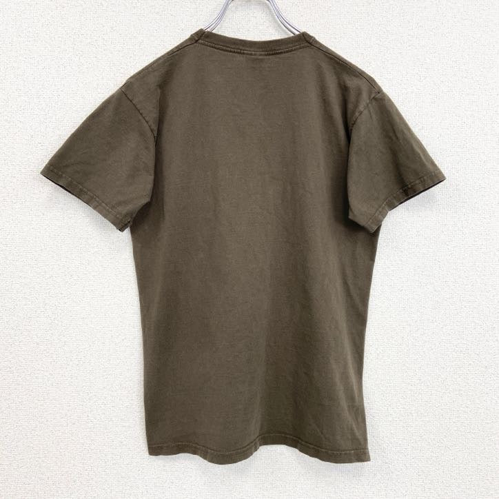 古着 used　FRUIT OF THE LOOM　半袖プリントTシャツ　爬虫類　レトロ　クルーネック　ブラウン　Sサイズ