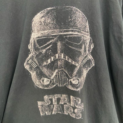 古着 used　STAR WARS　スターウォーズ　半袖プリントTシャツ　ストームトルーパー　クルーネック　黒　ブラック　Lサイズ