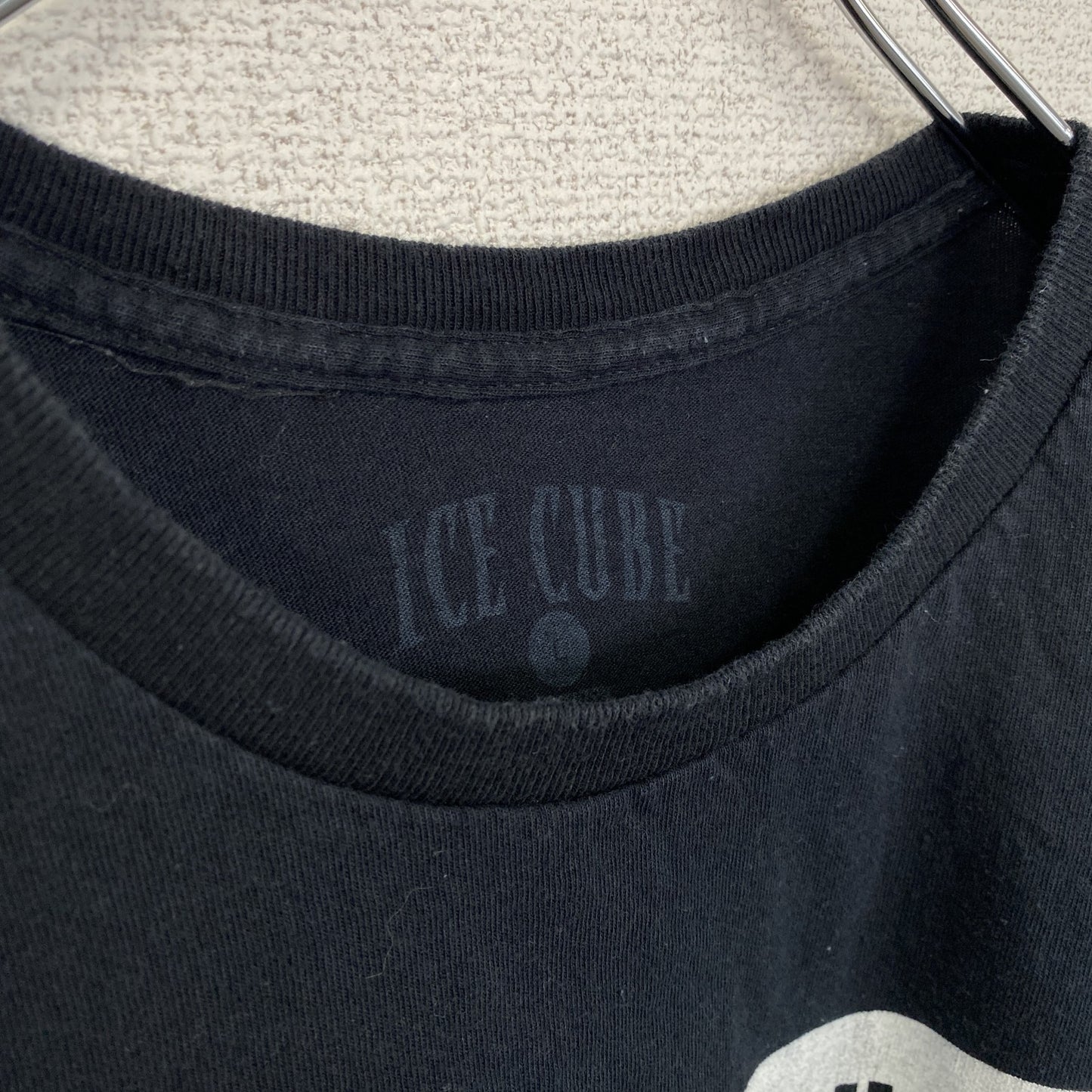 古着 used　ICE CUBE　半袖プリントTシャツ　ブラック　黒　ヒップホップ　ラッパー　クルーネック　Lサイズ