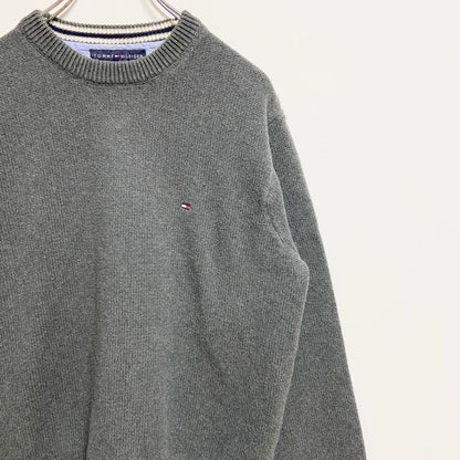 TOMMY HILFIGER　トミーヒルフィガー　クルーネックニット/セーター　グレー　Mサイズ