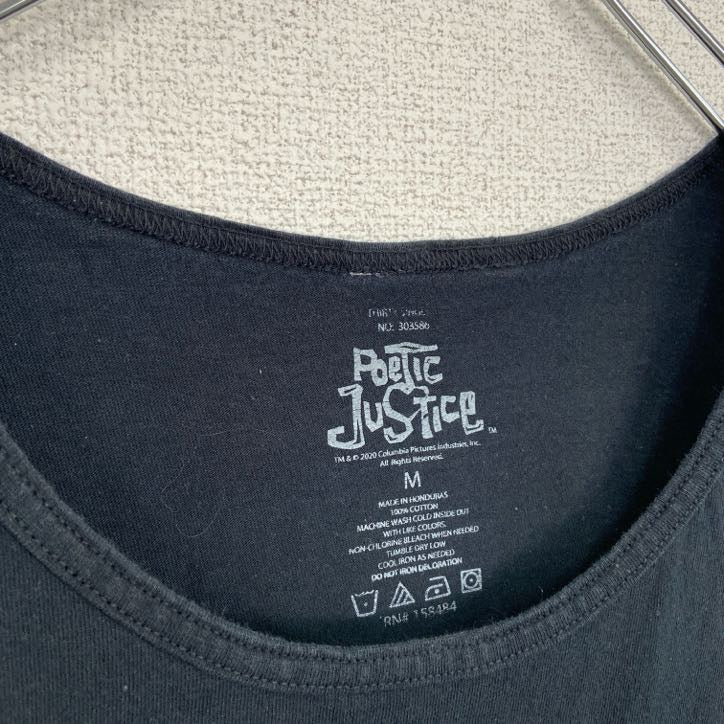 古着 used　Poetic Justice　ポエティック・ジャスティス　タンクトップ　クルーネック　黒　ブラック　Mサイズ