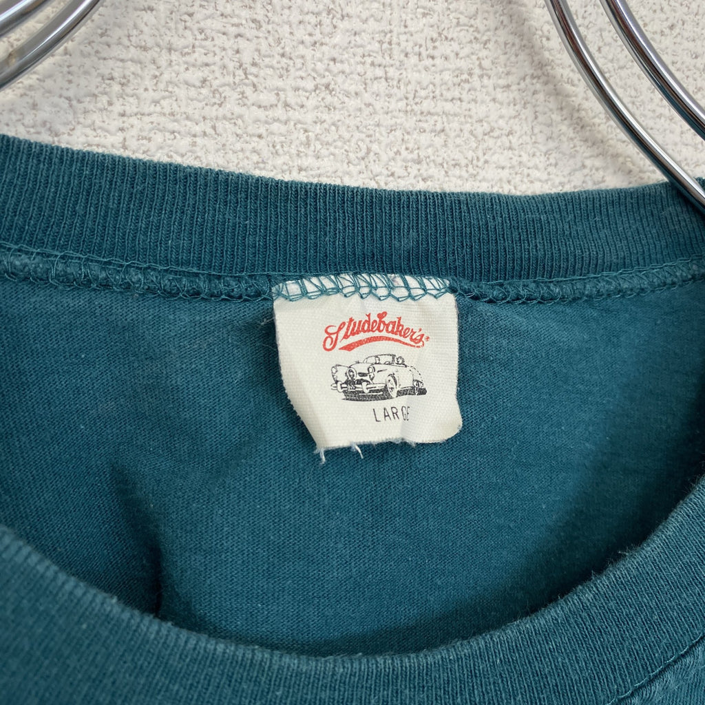 ～90s　Studebacker's　半袖プリントTシャツ　ダンスクラブ　シングルステッチ　ヴィンテージ　緑　グリーン　Lサイズ