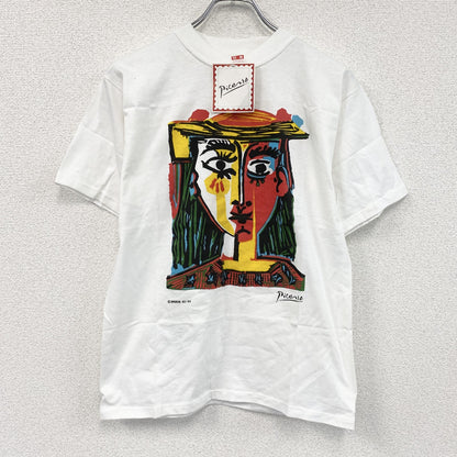 Pablo Picasso　パブロ・ピカソ　半袖ユーロTシャツ　アートT　デッドストック　白　ホワイト　Mサイズ