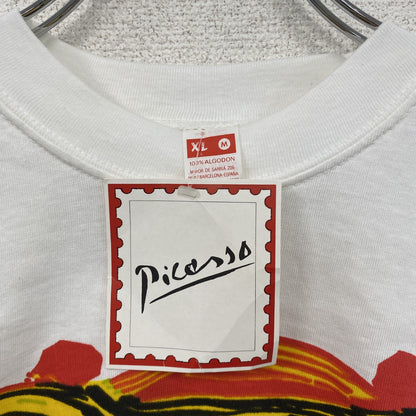 Pablo Picasso　パブロ・ピカソ　半袖ユーロTシャツ　アートT　デッドストック　白　ホワイト　Mサイズ