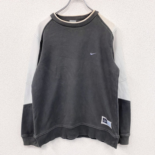 00s　NIKE　ナイキ　AIR Flight　スウェット/トレーナー　スウッシュ　ヴィンテージ　ホワイト　グレー　Sサイズ