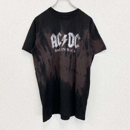 古着 used　AC/DC　エーシーディーシー　半袖バンドTシャツ　黒　ブラック　フロントプリント　Lサイズ