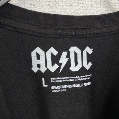 古着 used　AC/DC　エーシーディーシー　半袖バンドTシャツ　黒　ブラック　フロントプリント　Lサイズ