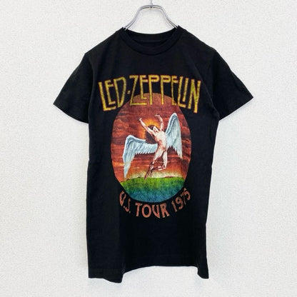 古着 used　LED ZEPPELIN　レッドツェッペリン　半袖バンドTシャツ　黒　ブラック　フロントプリント　Sサイズ