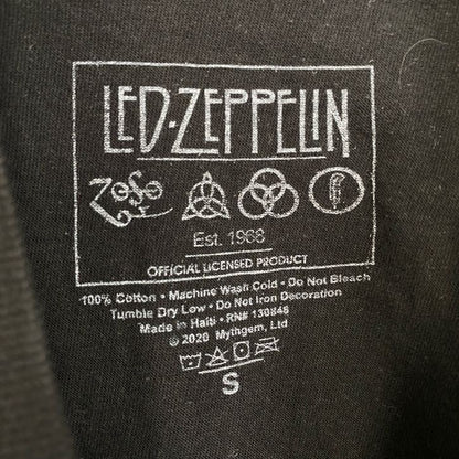 古着 used　LED ZEPPELIN　レッドツェッペリン　半袖バンドTシャツ　黒　ブラック　フロントプリント　Sサイズ