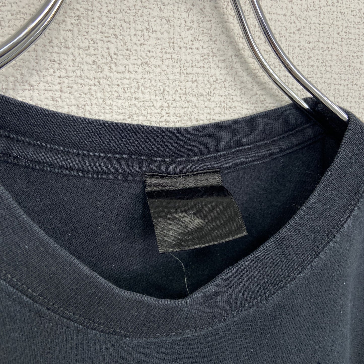 古着 used　半袖プリントTシャツ　KanaBeach　切り替えデザイン　レトロ　クルーネック　黒　ブラック　Lサイズ