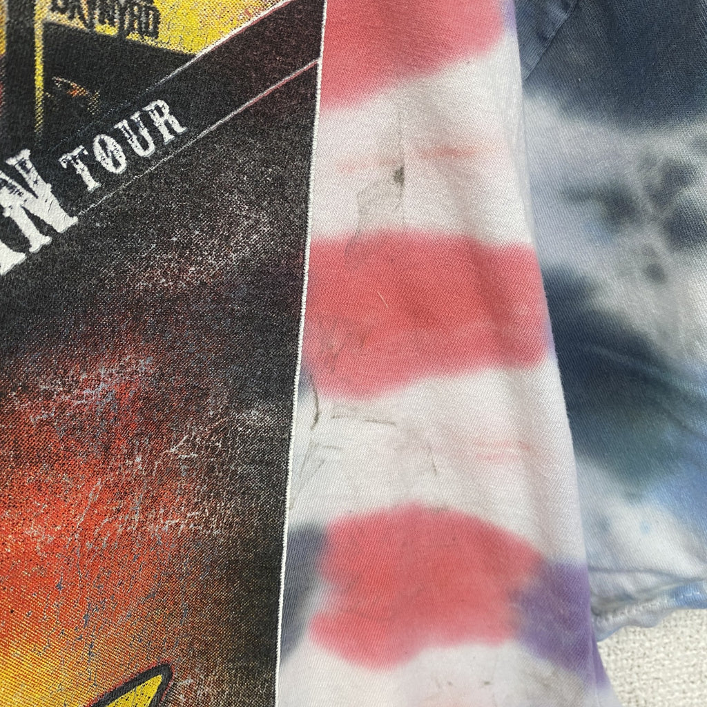古着 used　LYNYRD SKYNYRD　半袖プリントバンドTシャツ　レトロデザイン　タイダイ柄　クルーネック　XXLサイズ