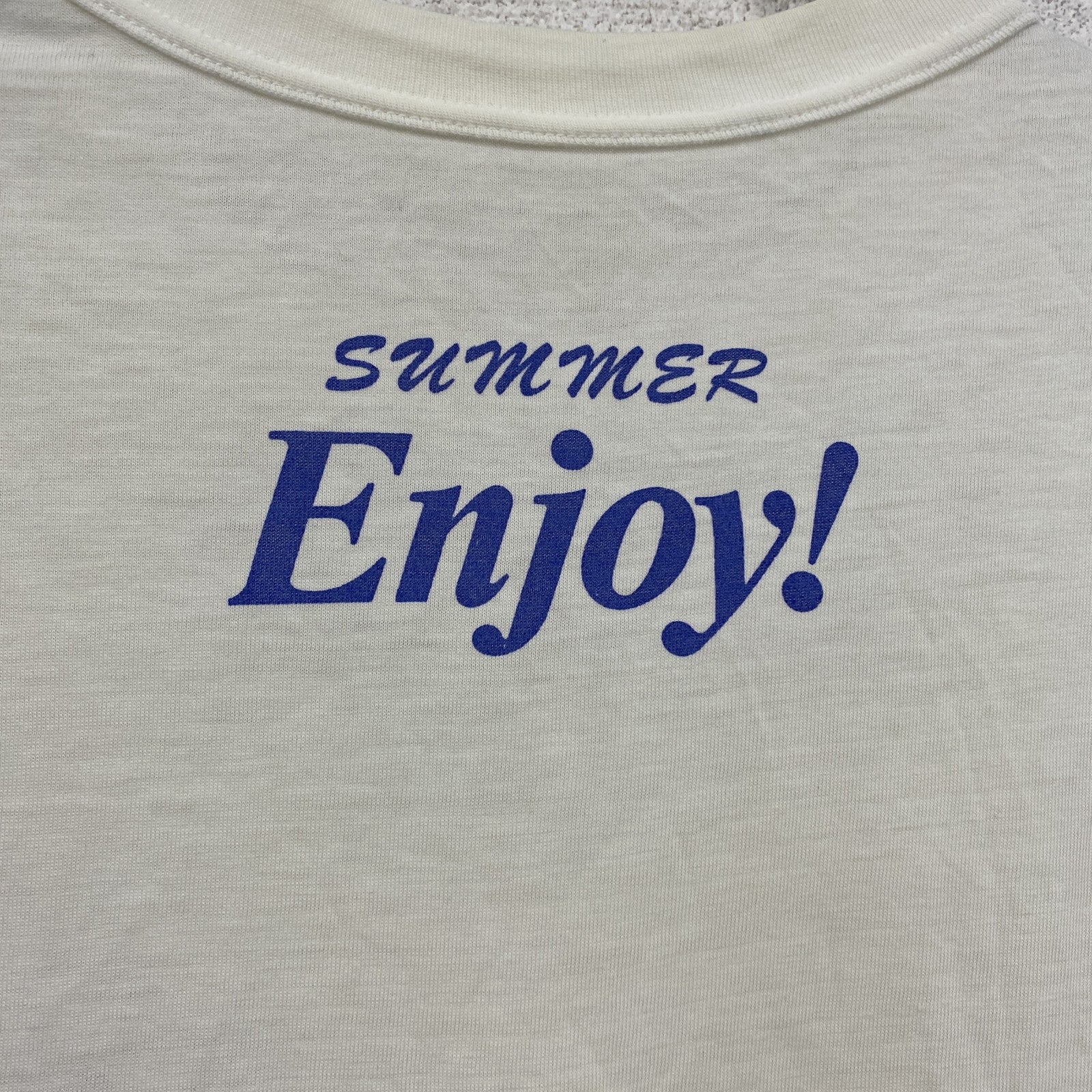 90s～　半袖プリントTシャツ　シングルステッチ　天狗　両面プリント　ヴィンテージ　白　ホワイト