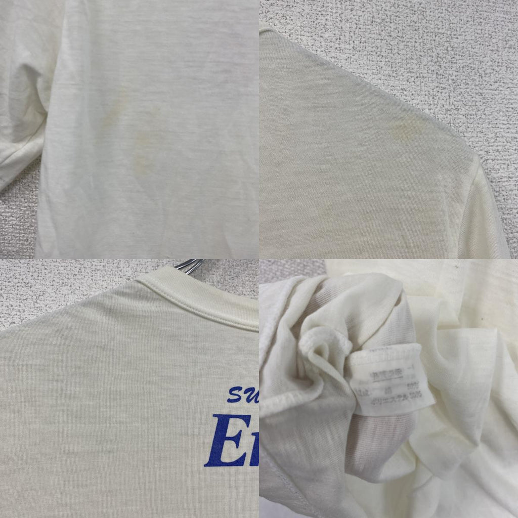 90s～　半袖プリントTシャツ　シングルステッチ　天狗　両面プリント　ヴィンテージ　白　ホワイト