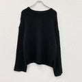 HARE　ハレ　ワッフルウールニットセーター　無地　黒　ブラック　Mサイズ