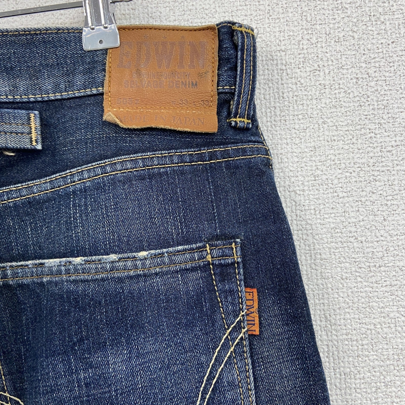 EDWIN　エドウィン　SELVAGE DENIM　505z　デニムパンツ/ジーンズ　鬼ヒゲ　インディゴ　W33サイズ