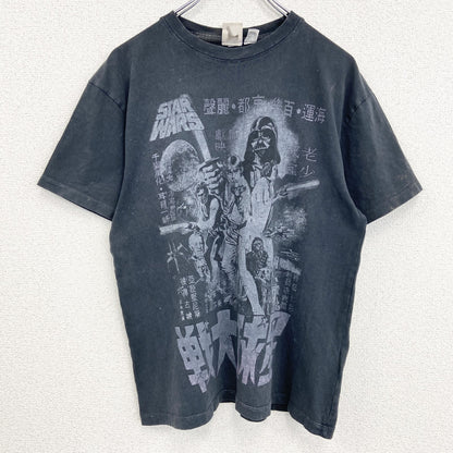 古着 used　H＆M　STAR WARS　半袖ムービープリントTシャツ　レトロデザイン　クルーネック　黒　ブラック　