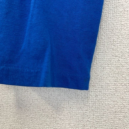 古着 used　Hanes　ヘインズ　半袖バックプリントTシャツ　ブルー　シングルステッチ　クルーネック　XLサイズ