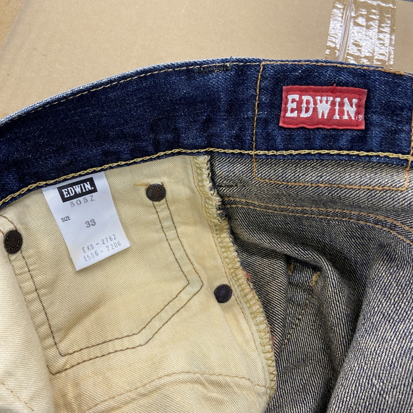 EDWIN　エドウィン　SELVAGE DENIM　505z　デニムパンツ/ジーンズ　鬼ヒゲ　インディゴ　W33サイズ