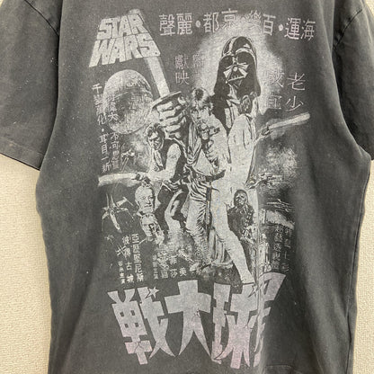 古着 used　H＆M　STAR WARS　半袖ムービープリントTシャツ　レトロデザイン　クルーネック　黒　ブラック　