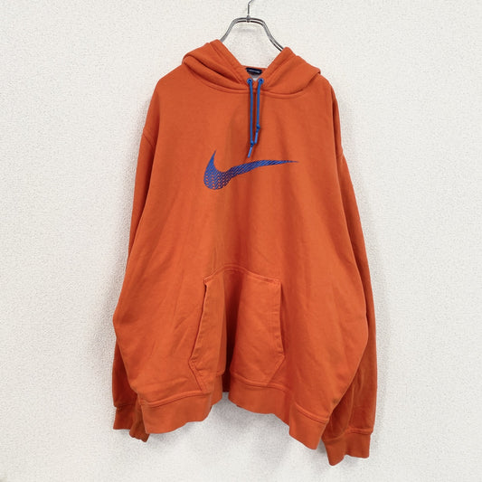 NIKE　ナイキ　スウェットパーカー/フーディー　スウッシュ　デカロゴ　オレンジ　3XLサイズ