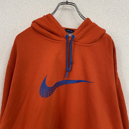 NIKE　ナイキ　スウェットパーカー/フーディー　スウッシュ　デカロゴ　オレンジ　3XLサイズ