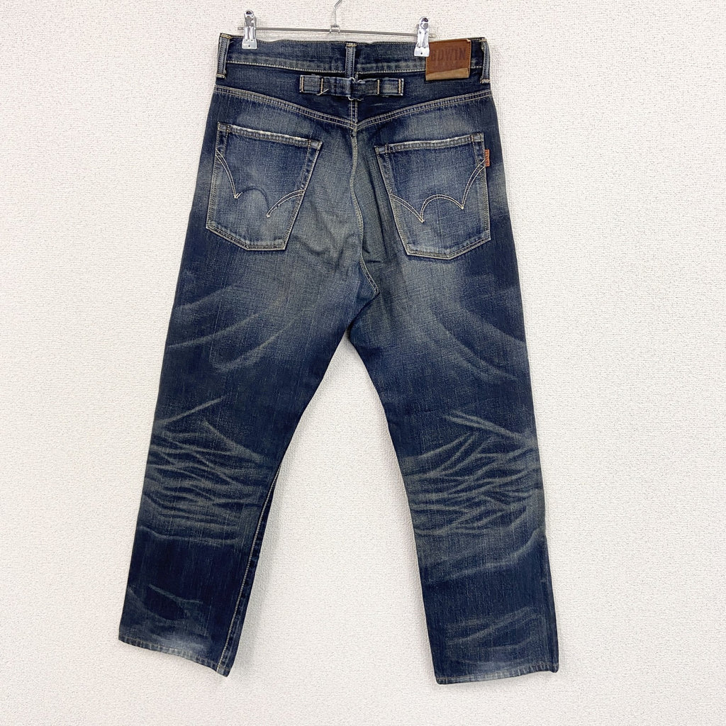 EDWIN　エドウィン　SELVAGE DENIM　505z　デニムパンツ/ジーンズ　鬼ヒゲ　インディゴ　W33サイズ