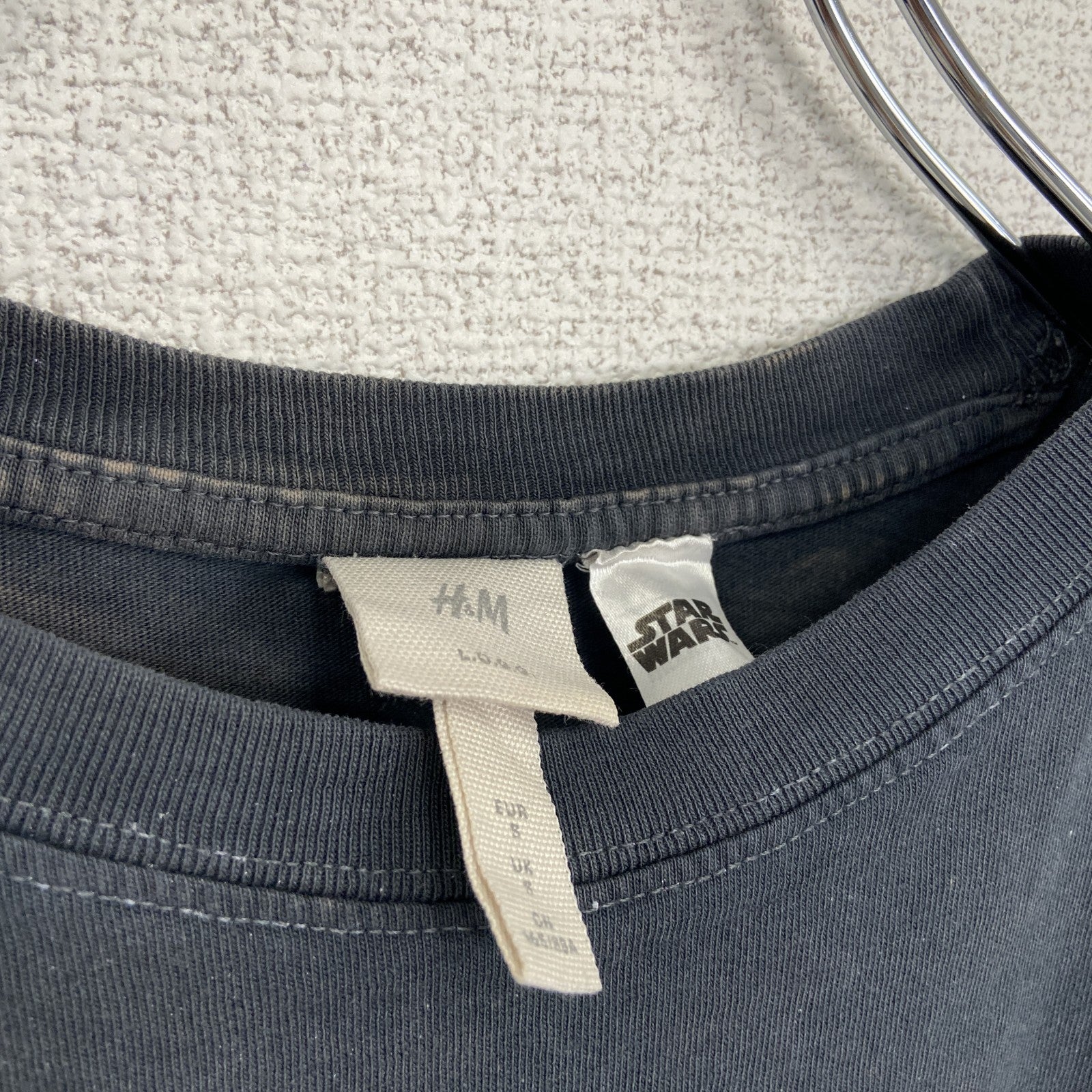 古着 used　H＆M　STAR WARS　半袖ムービープリントTシャツ　レトロデザイン　クルーネック　黒　ブラック　