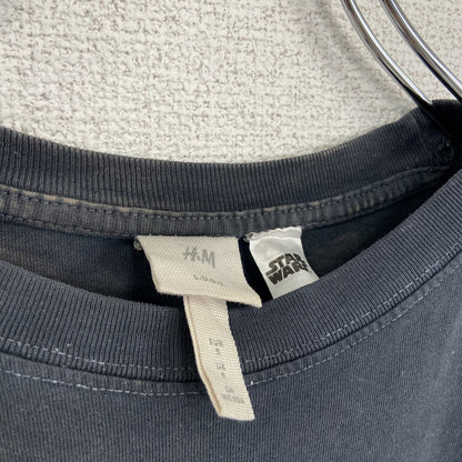 古着 used　H＆M　STAR WARS　半袖ムービープリントTシャツ　レトロデザイン　クルーネック　黒　ブラック　