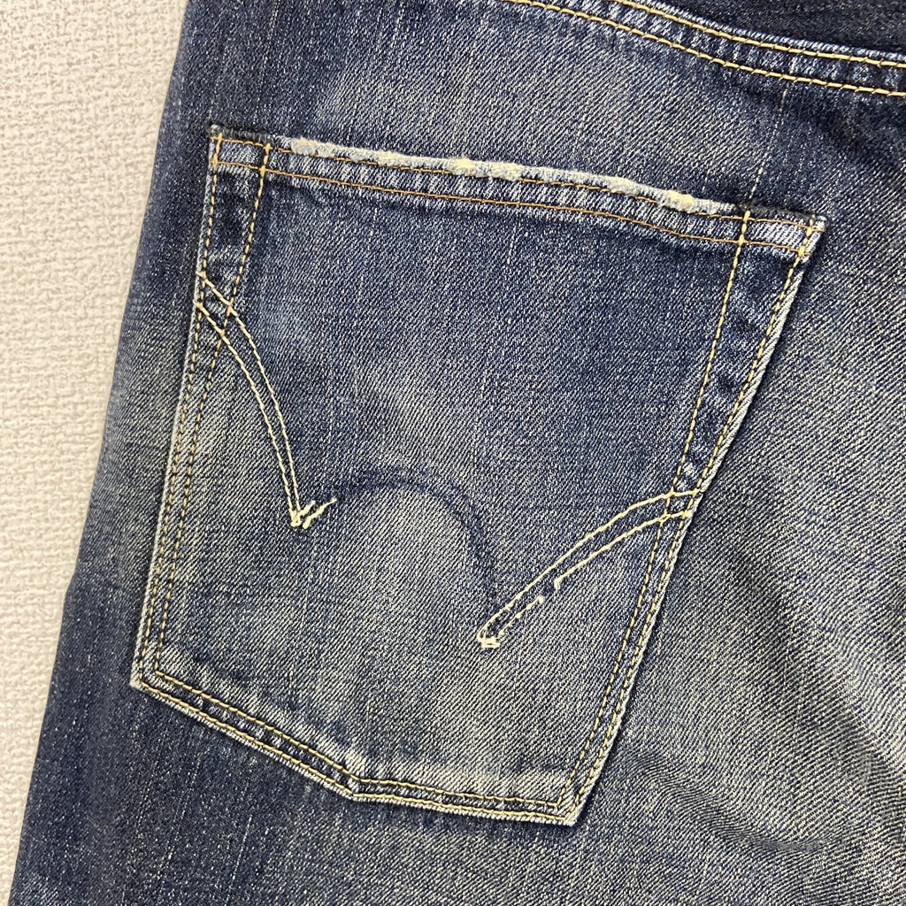 EDWIN　エドウィン　SELVAGE DENIM　505z　デニムパンツ/ジーンズ　鬼ヒゲ　インディゴ　W33サイズ