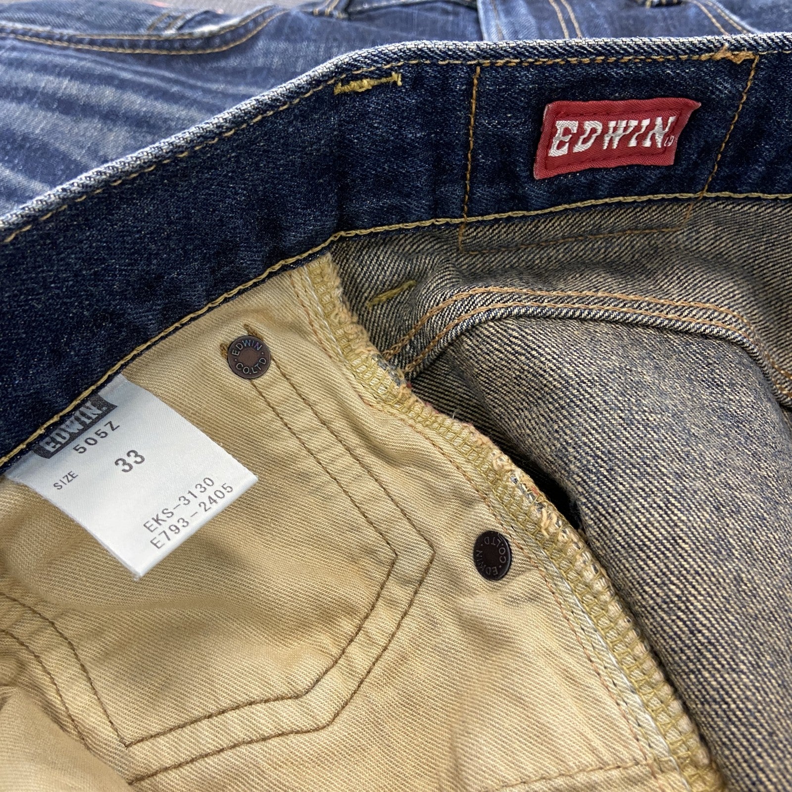 EDWIN　エドウィン　SELVAGE DENIM　505z　デニムパンツ/ジーンズ　鬼ヒゲ　インディゴ　W33サイズ