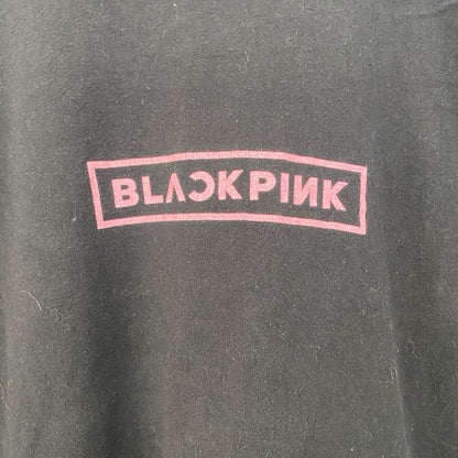 古着 used　BLACK PINK　ブラックピンク　半袖プリントTシャツ　K‐pop　クルーネック　黒　ブラック　Lサイズ