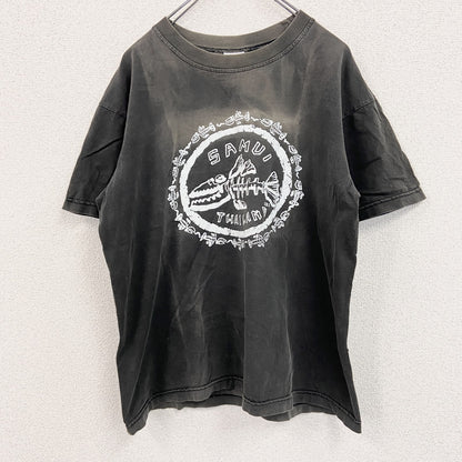 90s～　SKY　スカイ　半袖プリントTシャツ　スーベニアTシャツ　フェード　ヴィンテージ　黒　ブラック　