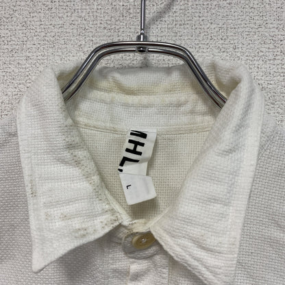 MARGARET HOWELL　マーガレットハウエル　半袖シャツ　白　ホワイト　Lサイズ