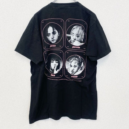 古着 used　BLACK PINK　ブラックピンク　半袖プリントTシャツ　K‐pop　クルーネック　黒　ブラック　Lサイズ